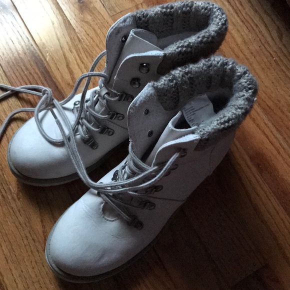 Mossimo Supply Co. Shoes - Cute gently used lace up boots with faux fur